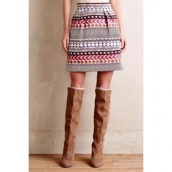 Anthropologie Glistened Geo Mini Skirt by Nomad Morgan Carter 💞 - Picture 1 of 7